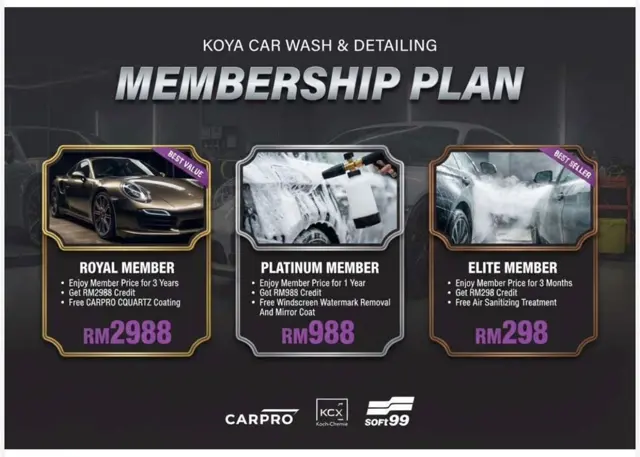 Official KOYA price card: Membership Plan