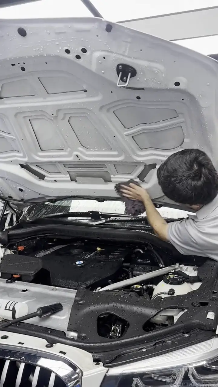 Engine bay cleaning