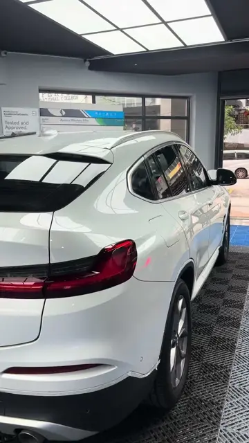 White BMW X4 after detailing