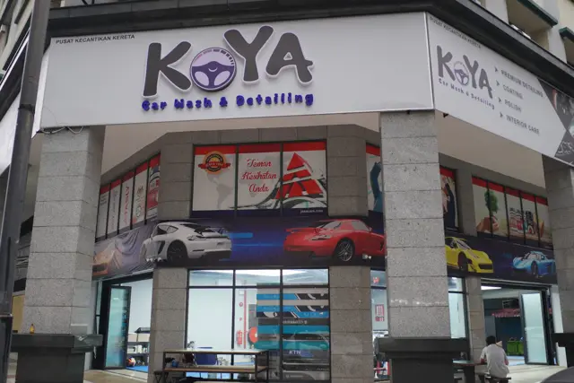 KOYA Car Wash & Detailing storefront at Petronas MRR2