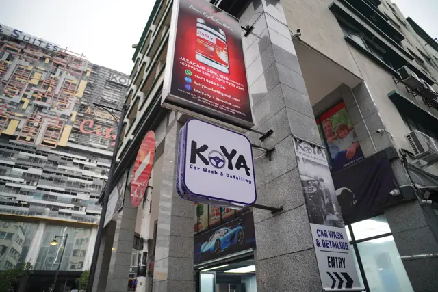 KOYA Car Wash & Detailing storefront at Petronas MRR2