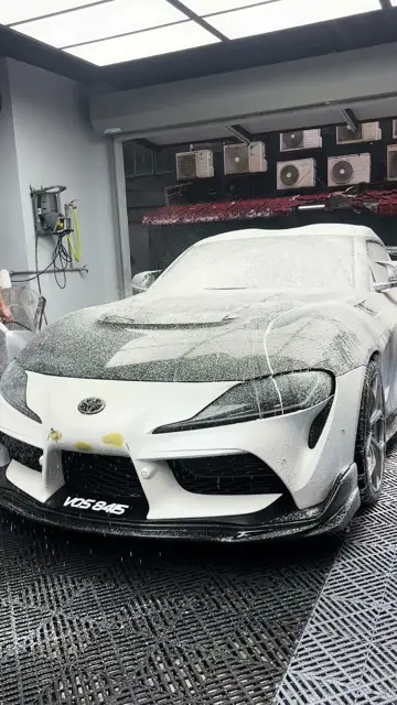 White Supra under snow foam