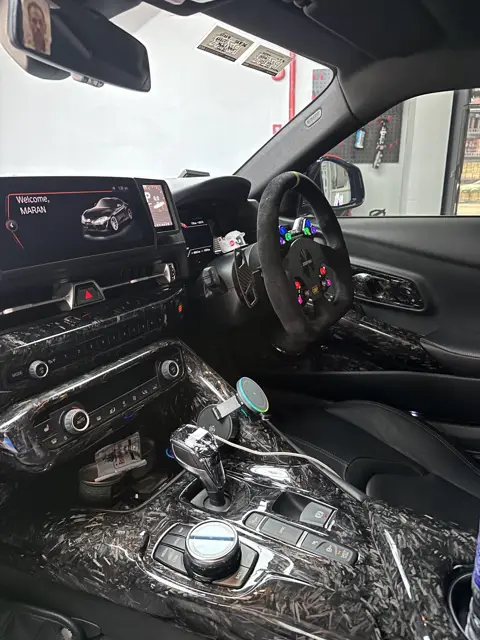 Toyota Supra cabin after interior cleaning